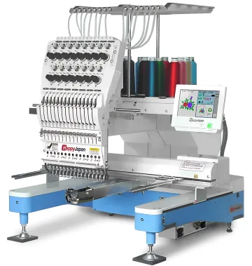 Happy Japan HCD3E-X1501 — 15-Needle Single-Head Commercial Embroidery Machine for Sale (Made in Japan, USA Authorized Dealer)