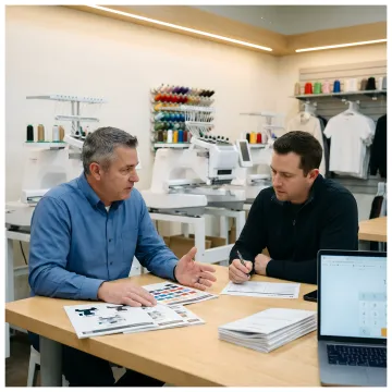 Embroidery equipment financing process