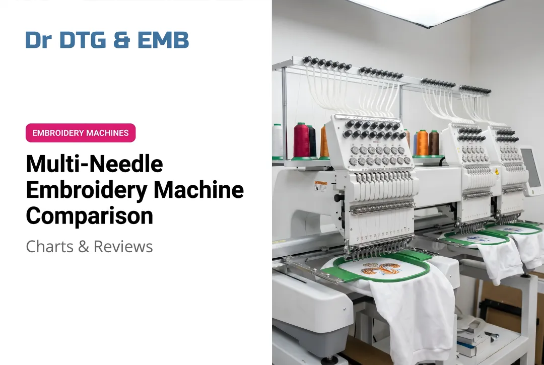 Multi-Needle Embroidery Machine Comparison: Charts & Reviews