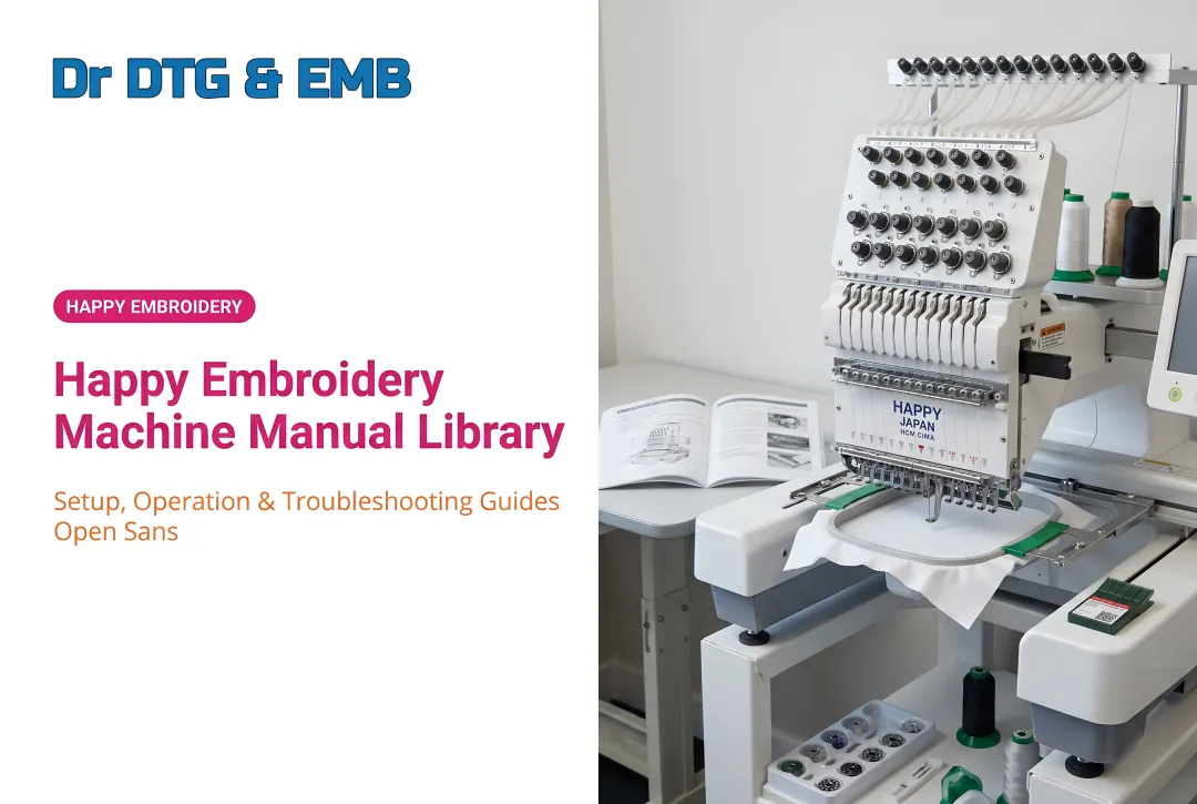 Happy Embroidery Machine Manual Library: Setup, Operation & Troubleshooting Guides