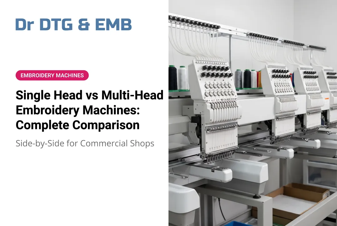 Single Head vs Multi-Head Embroidery Machines: Complete Comparison