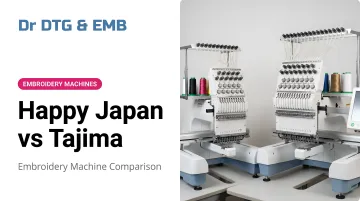 Happy Japan vs Tajima: Embroidery Machine Comparison