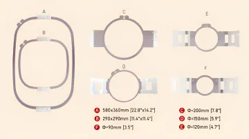 Embroidery hoop field size comparison chart from hobby to commercial patch production