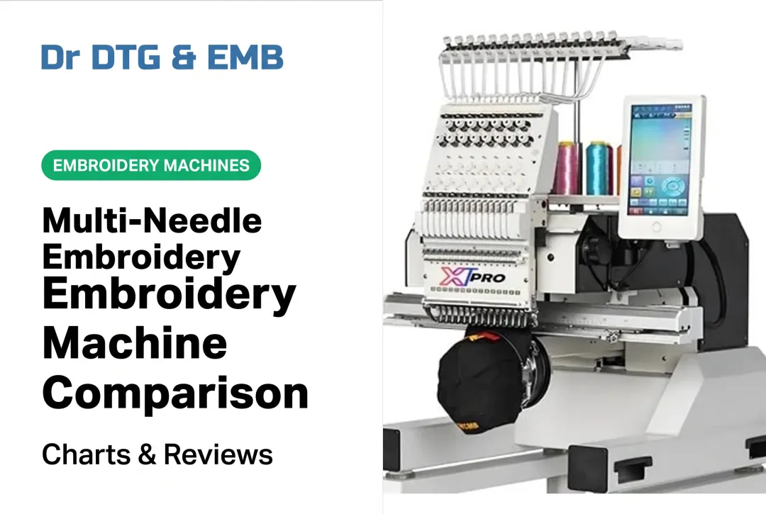 Multi-Needle Embroidery Machine Comparison: Charts & Reviews