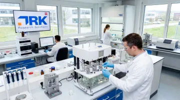 DRK Research Solutions lab scientists performing formulation and dissolution testing
