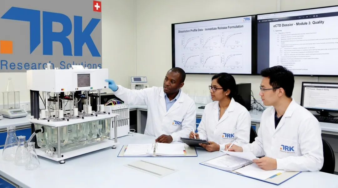 CDMO regulatory and formulation team preparing IR drug development dossiers