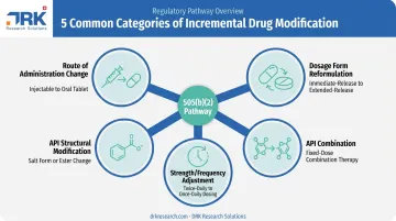 Five types of incremental drug modification pathways for 505(b)(2) filings