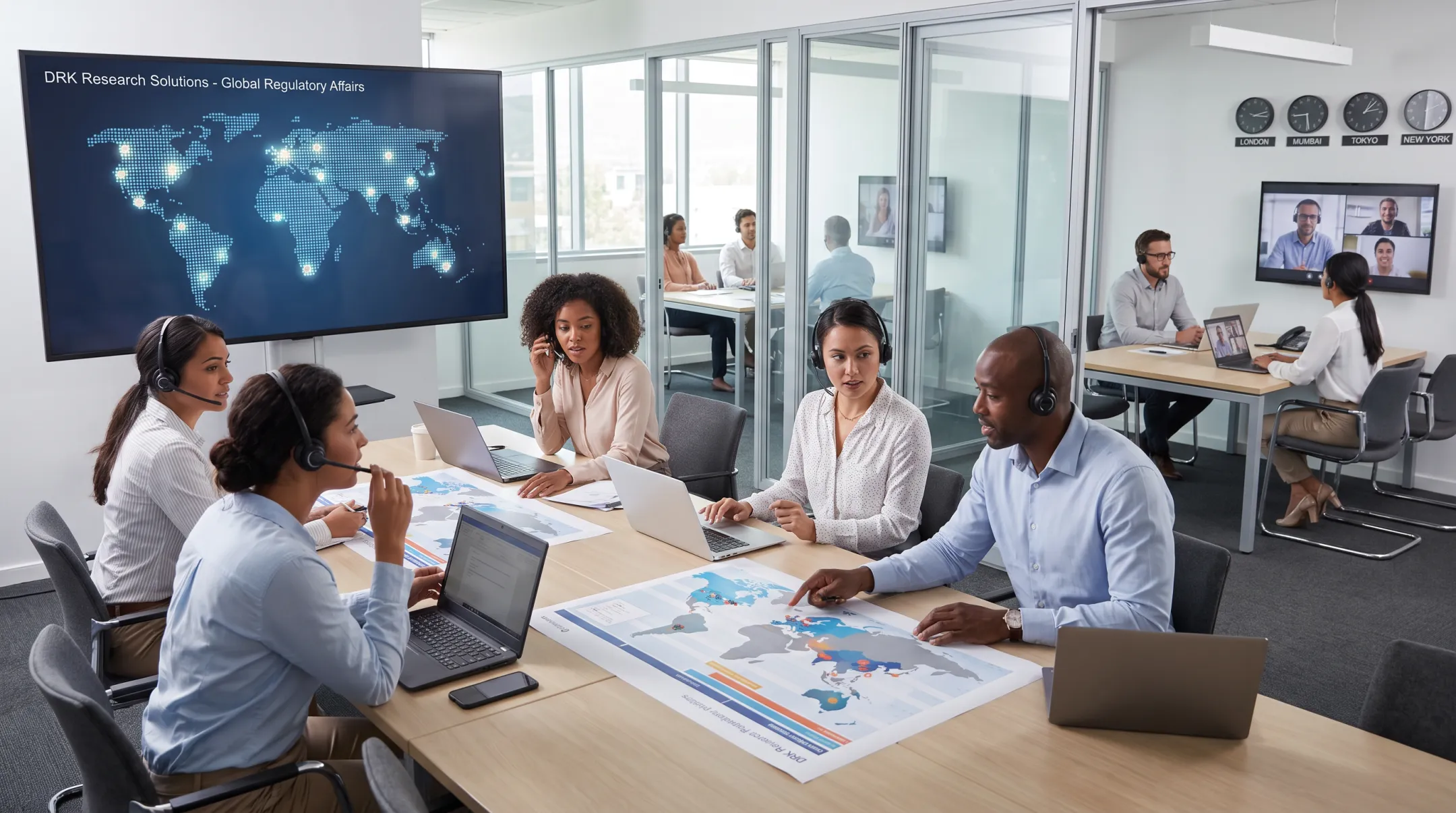 DRK Research Solutions global regulatory affairs team coordinating submissions