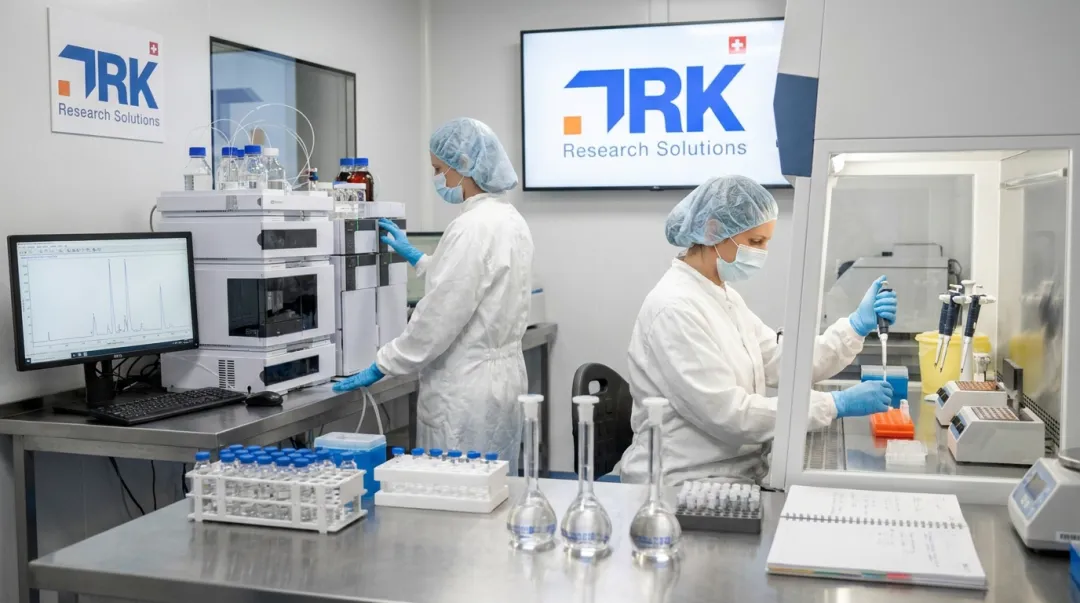 Formulation lab scientists conducting analytical and endotoxin testing for injectables