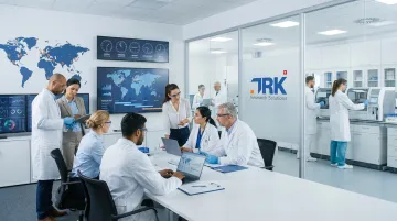 DRK Research Solutions global CRO team collaborating on clinical trial data