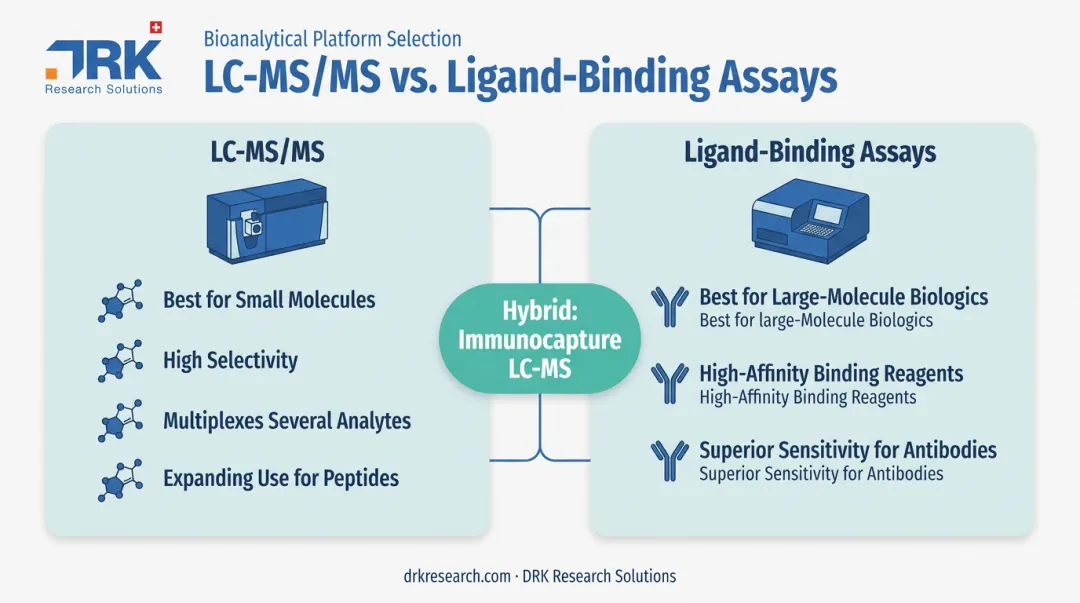 LC-MS/MS versus ligand-binding assay method comparison for bioanalytical testing