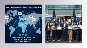 DRK Research Solutions regional leadership team across global office locations