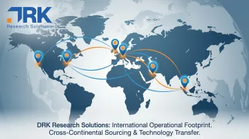 DRK Research Solutions global office network map spanning five countries