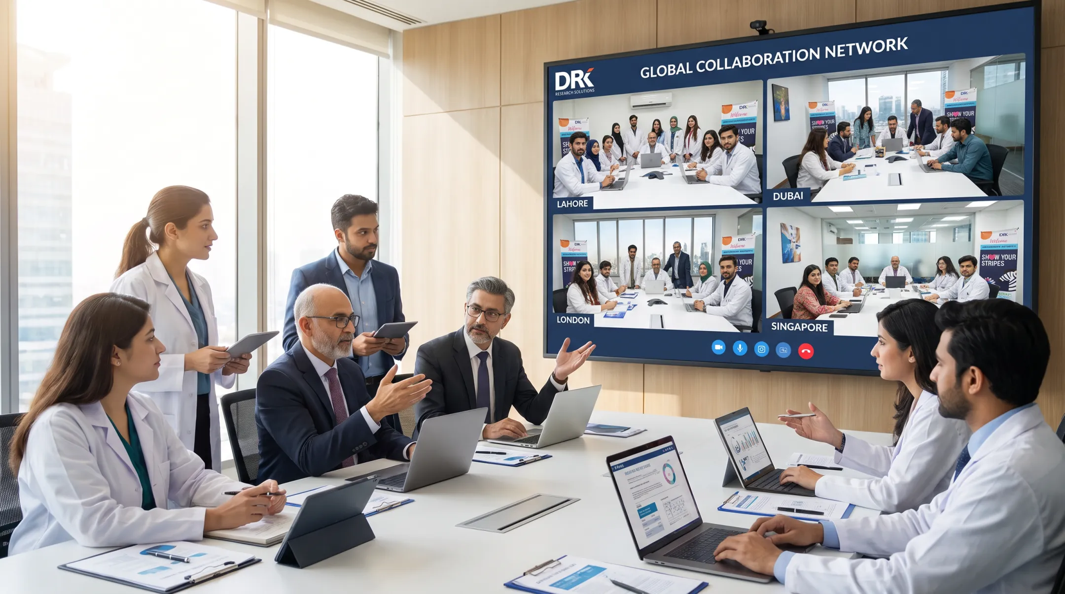 DRK Research Solutions team coordinating multi-regional clinical trial operations