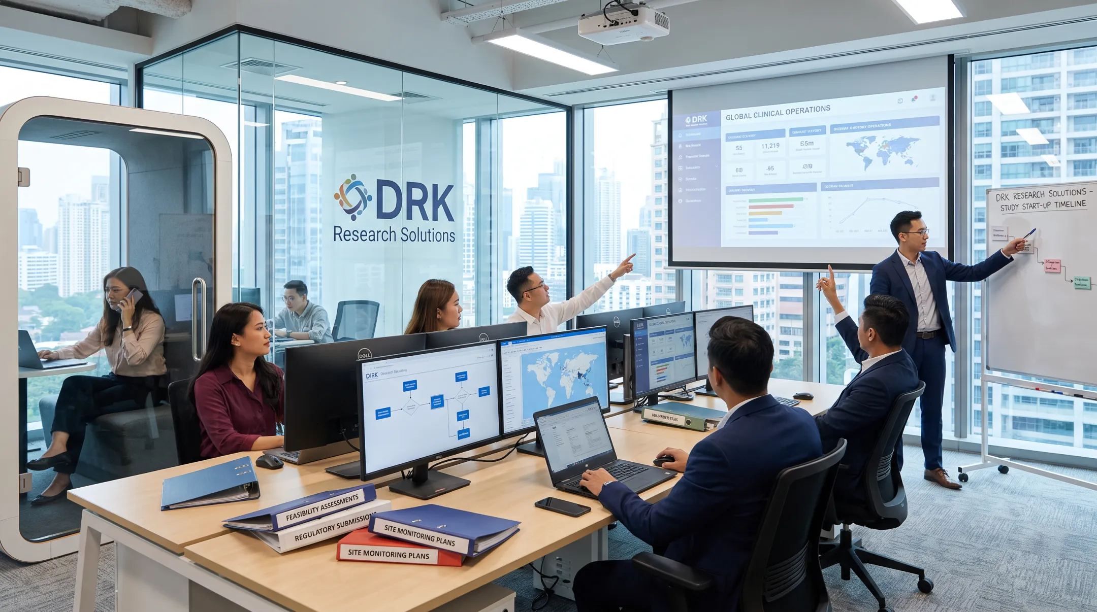 DRK Research Solutions team coordinating clinical trial site operations