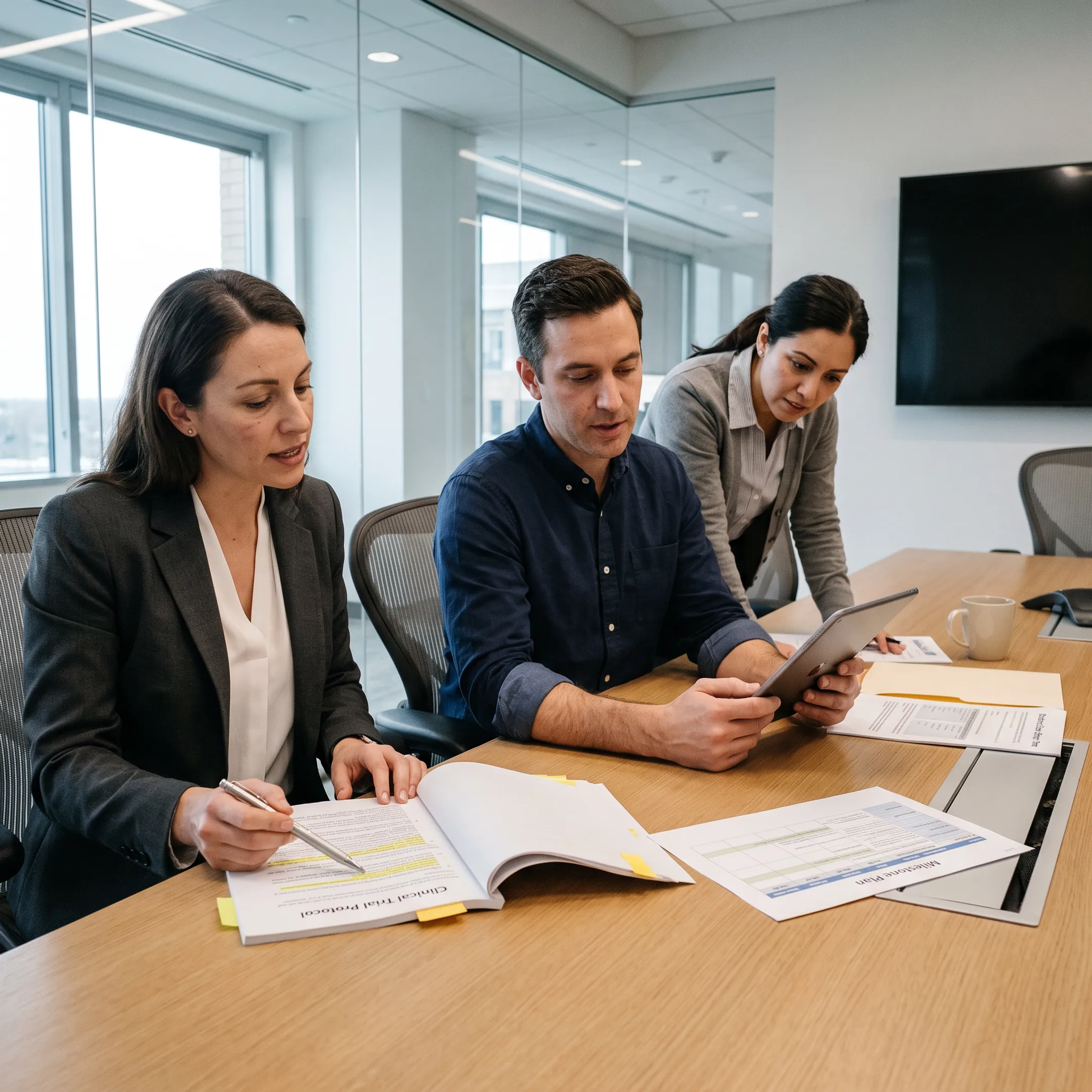 CRO specialists planning a clinical trial
