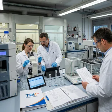 Scientists developing a pharmaceutical formulation