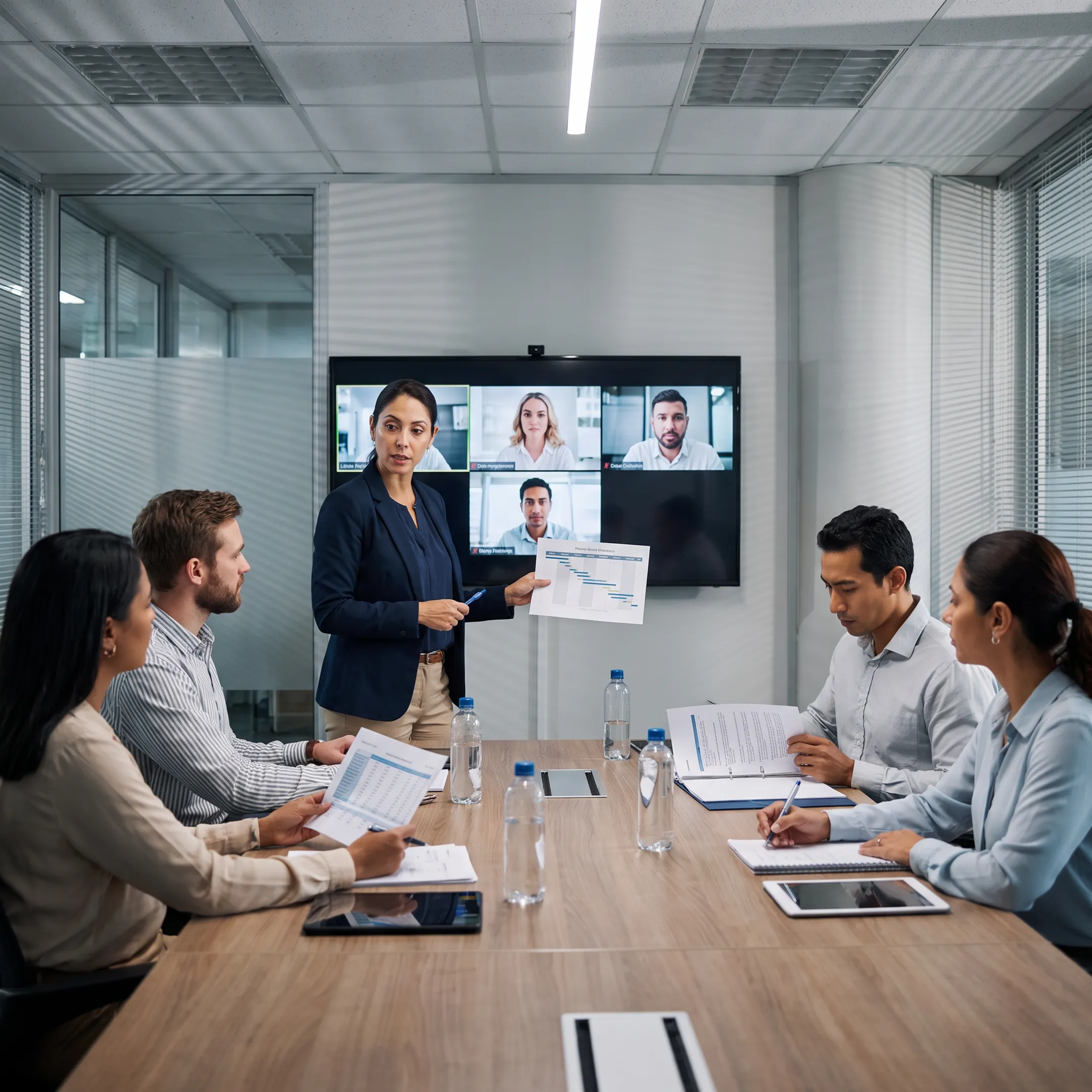 Project manager coordinating clinical trial teams