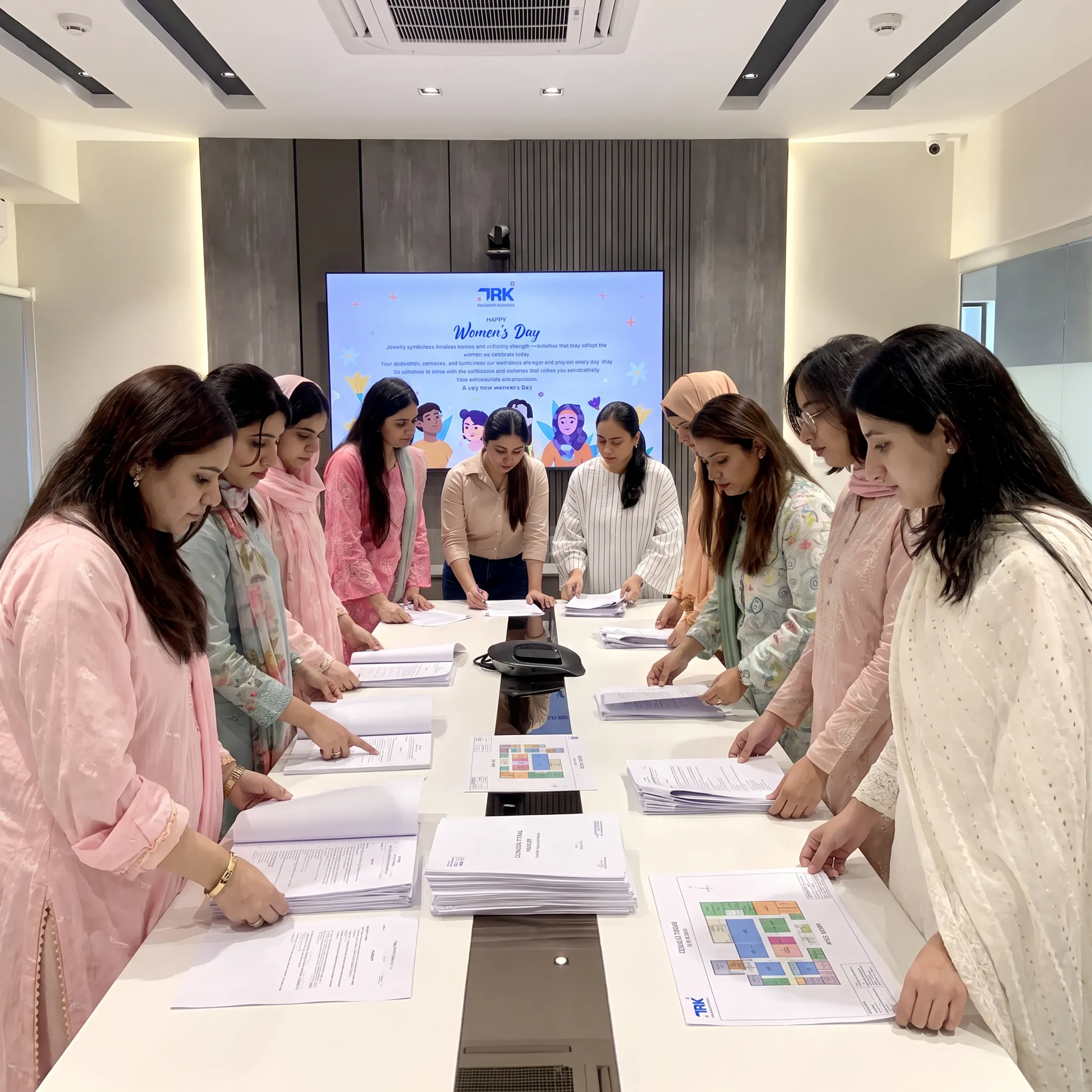 Clinical research team reviewing an emerging-market trial plan