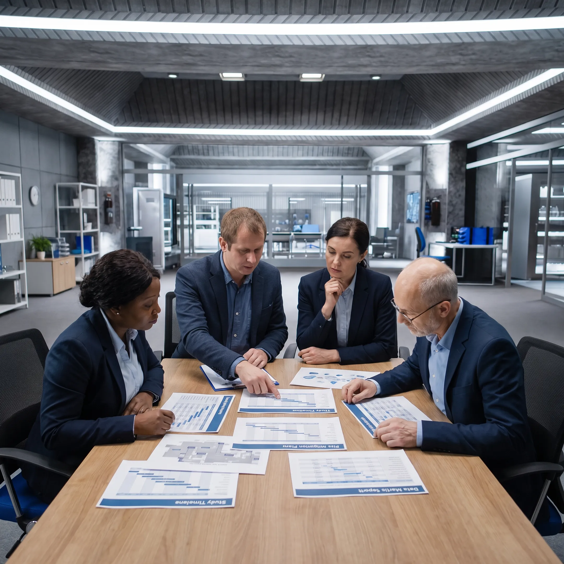 Sponsor and CRO team assessing clinical trial strategy