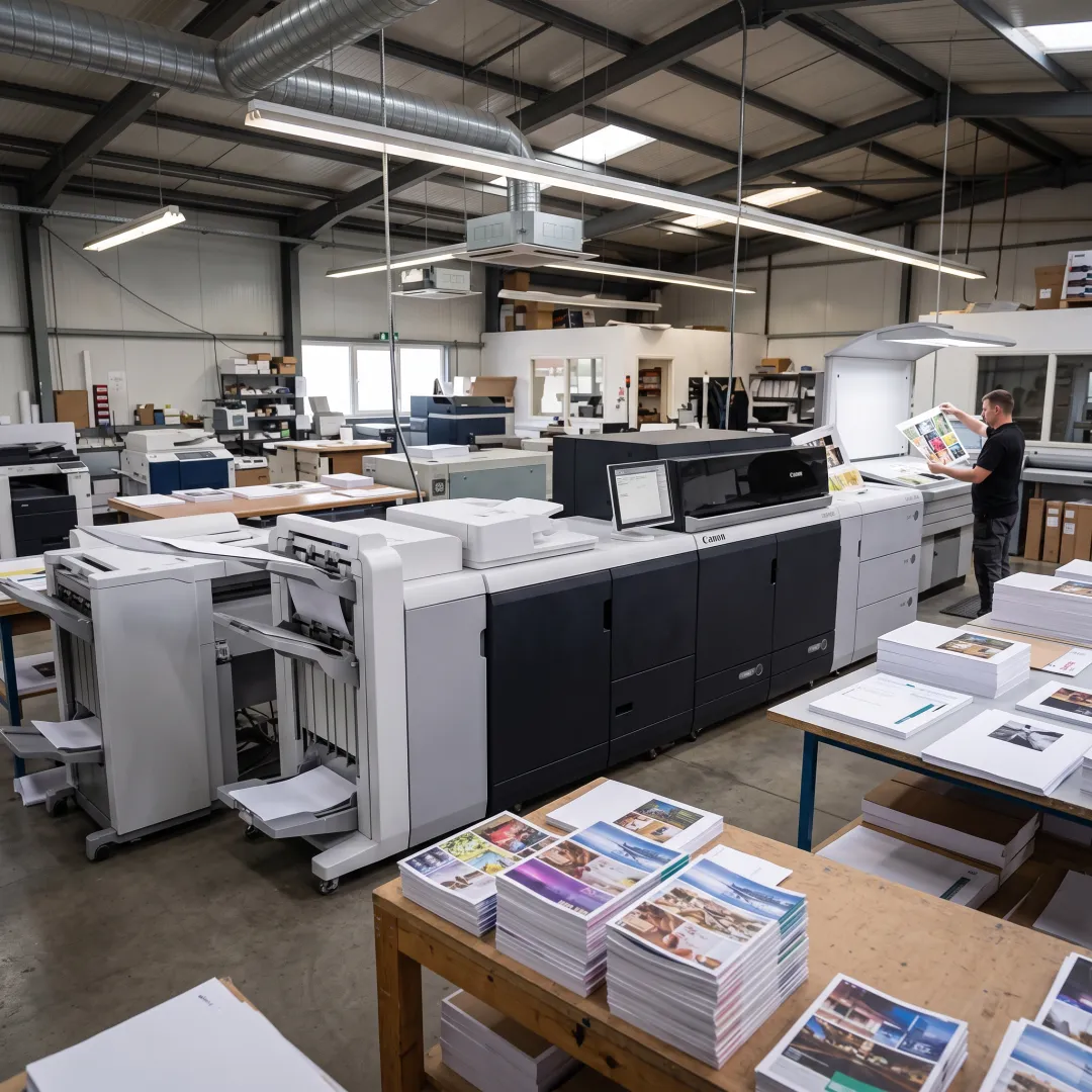 Print professional finishing a spiral-bound manual