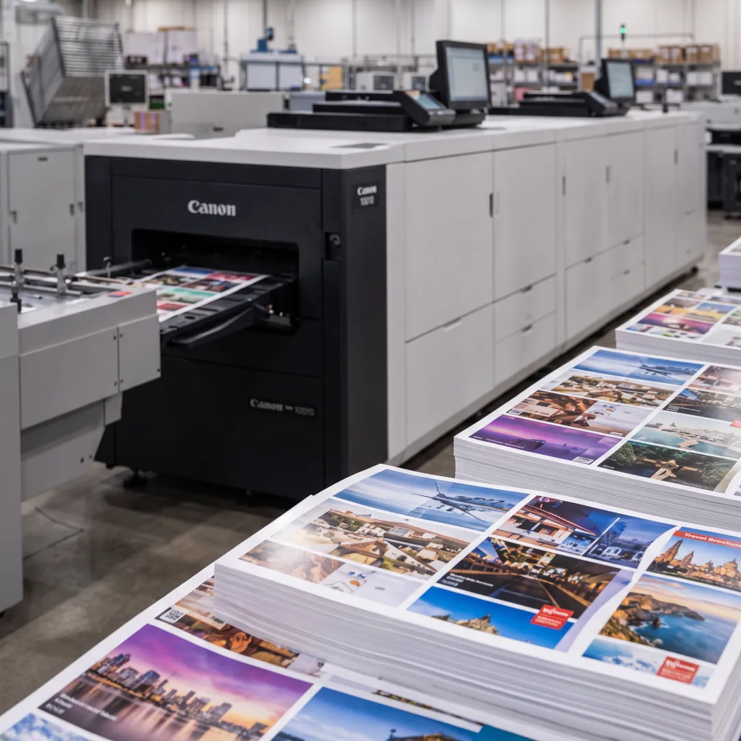 Large format banner being printed