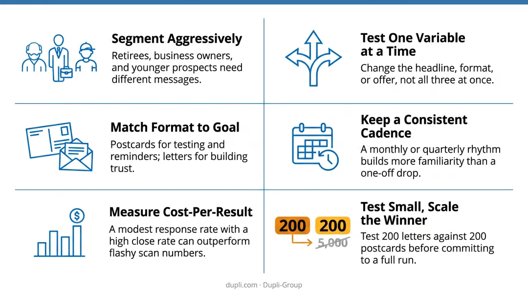 Five best practices checklist for financial advisor direct mail campaigns