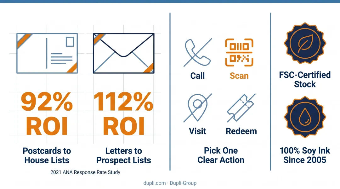 Direct mail format ROI comparison for postcards versus letter envelopes