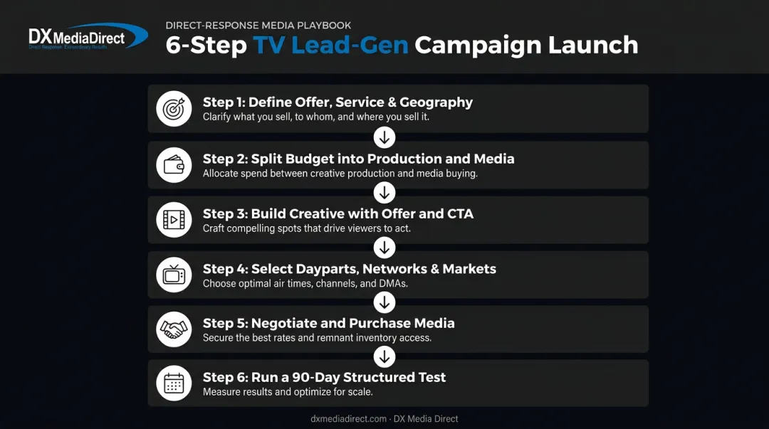 6-step process for launching a lead-generation TV ad campaign