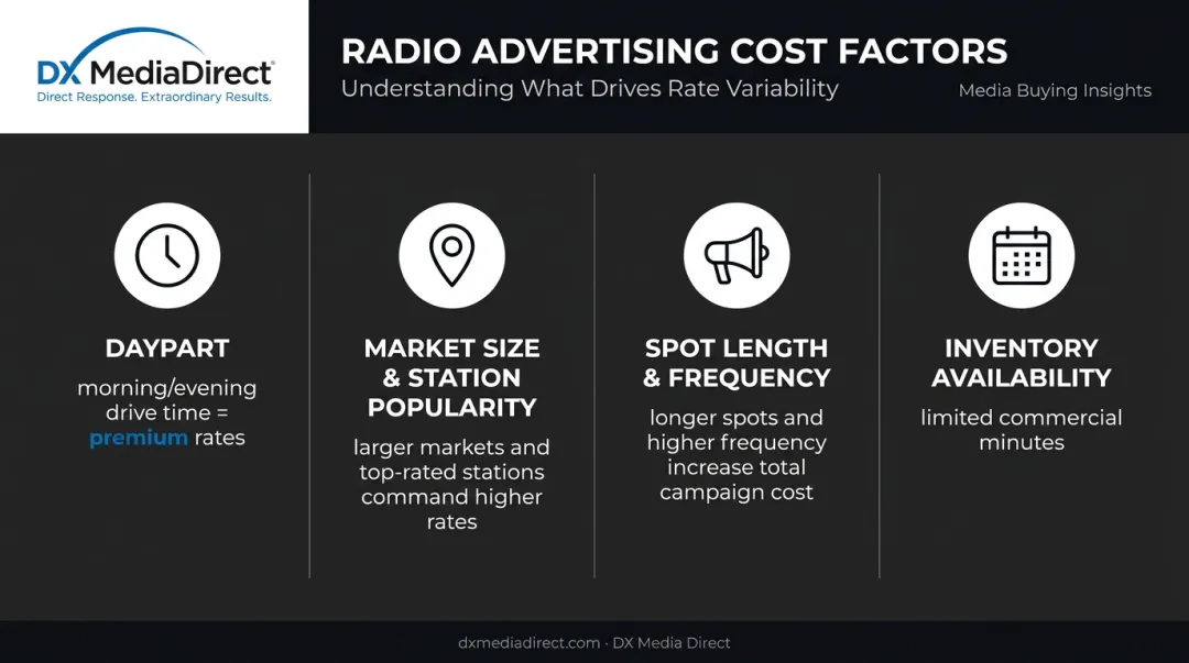 Four key factors that determine radio advertising rate pricing
