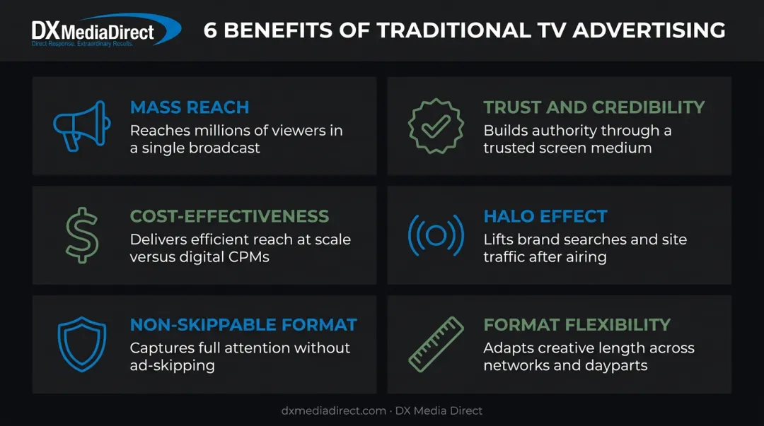 Six key benefits of traditional TV advertising for marketers