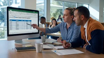 Media buying consultation reviewing radio campaign strategy and rates