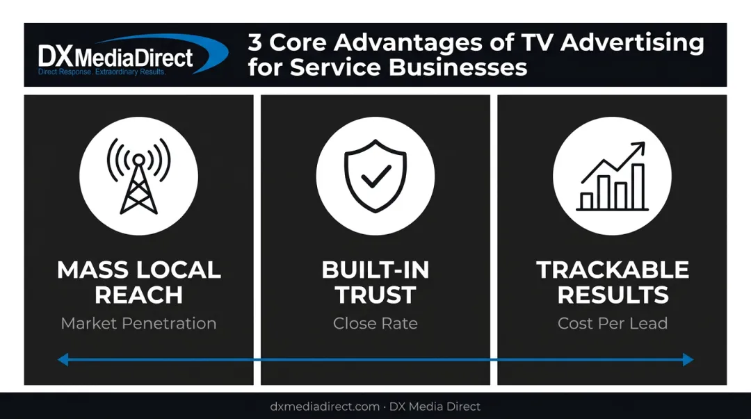 Three key advantages of TV advertising for service businesses overview
