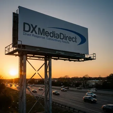 Highway billboard advertising along a busy road