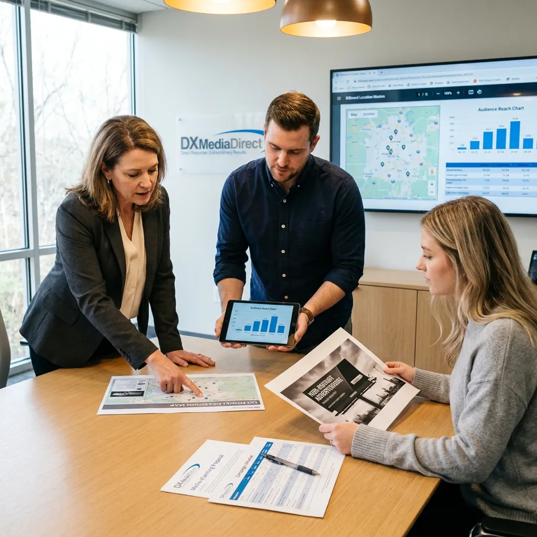 Team planning a digital outdoor campaign