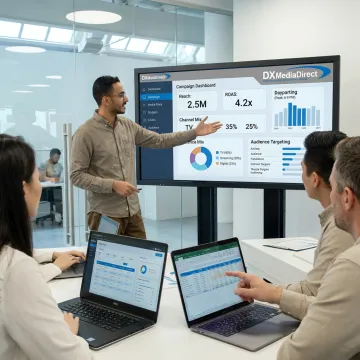 Digital advertising agency strategy meeting