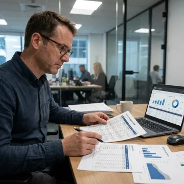 Media buyer planning radio campaign