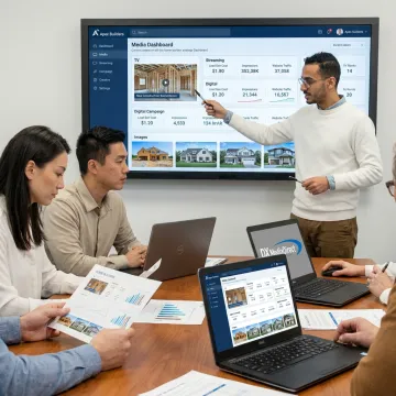 Home builder advertising strategy meeting