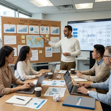 Marketing and advertising agency planning a campaign