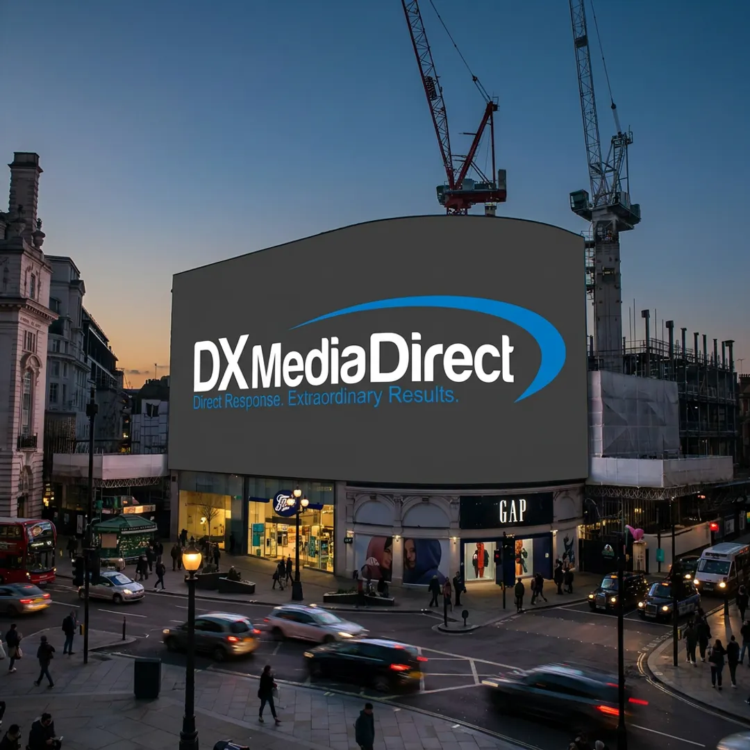 Digital billboard displaying a brand campaign