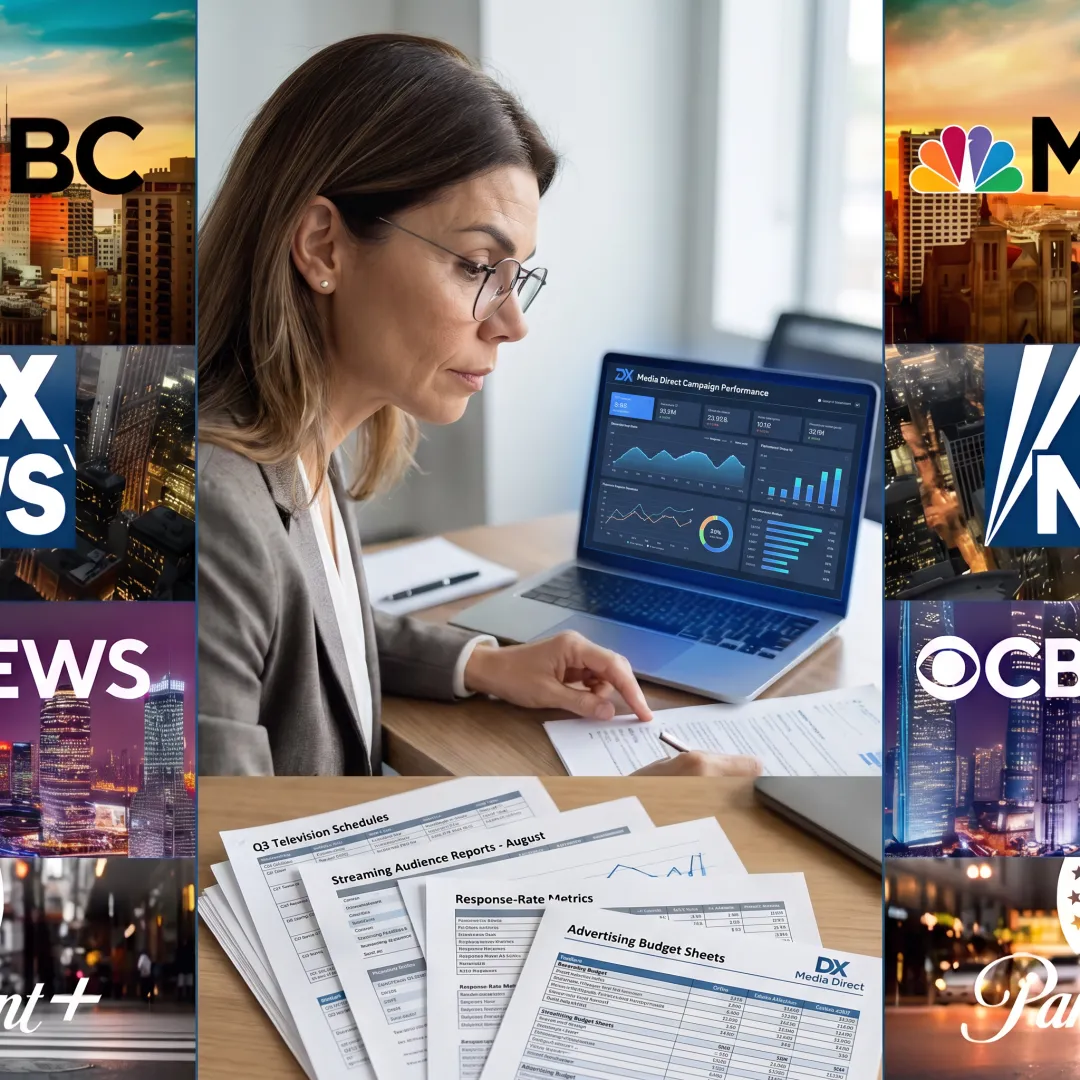 Media buyer planning a direct-response campaign