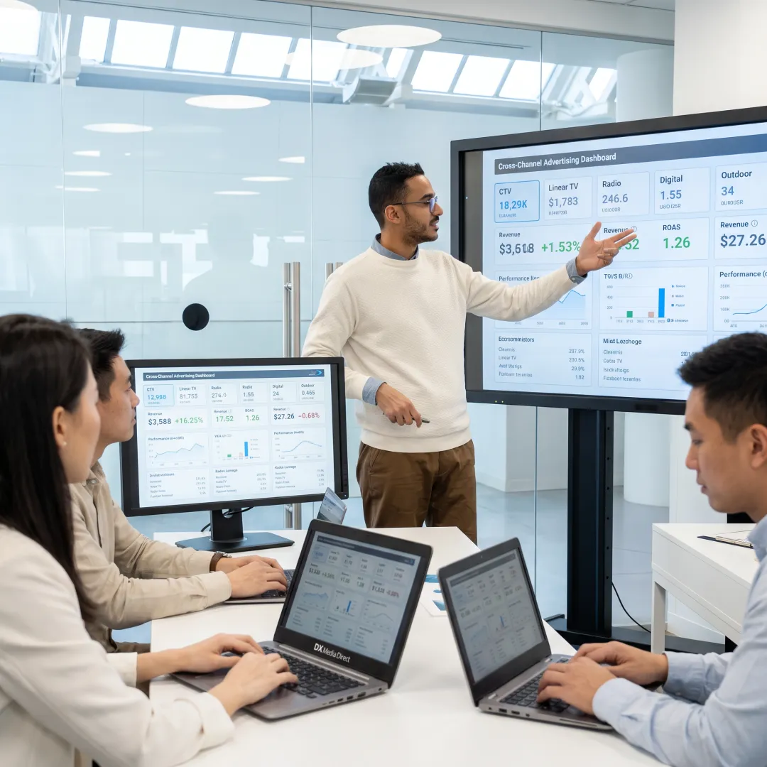 B2B marketing team reviewing campaign performance