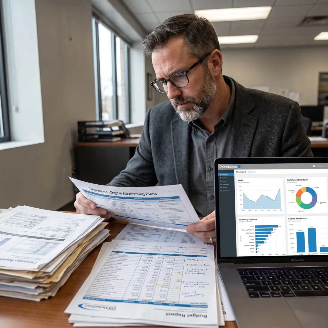 Media strategist planning a direct-response campaign