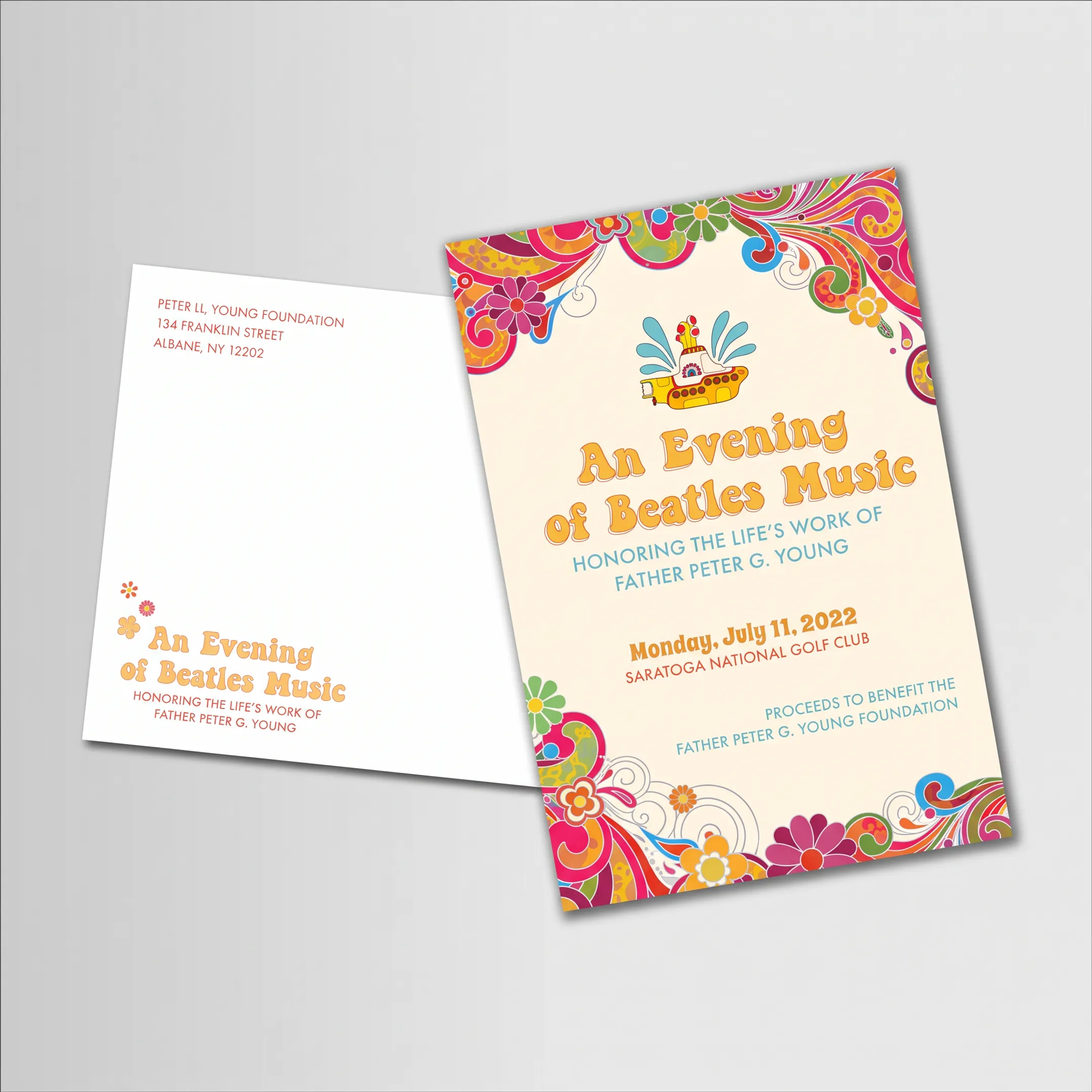 Printed custom brochures arranged on a design studio table