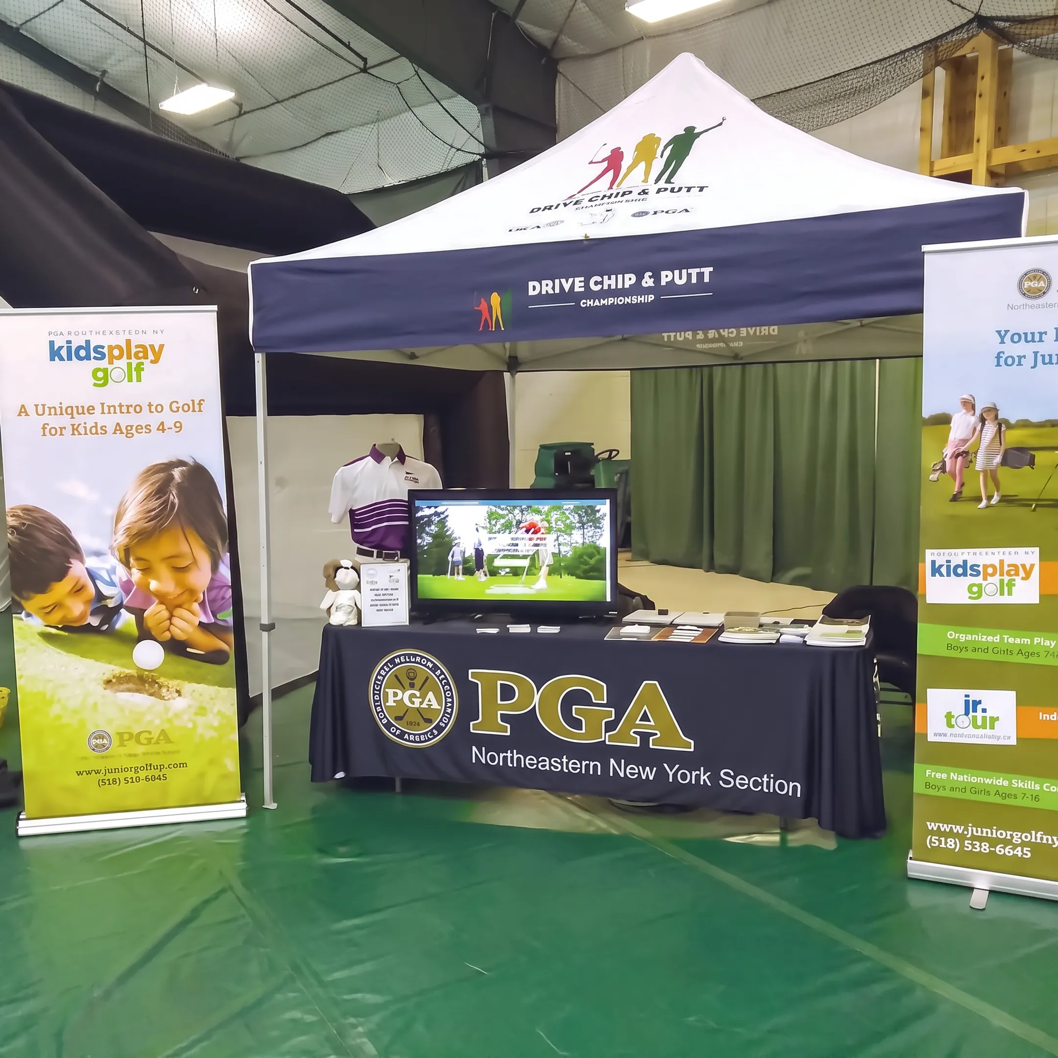 Printed vinyl banner and poster graphics prepared for installation