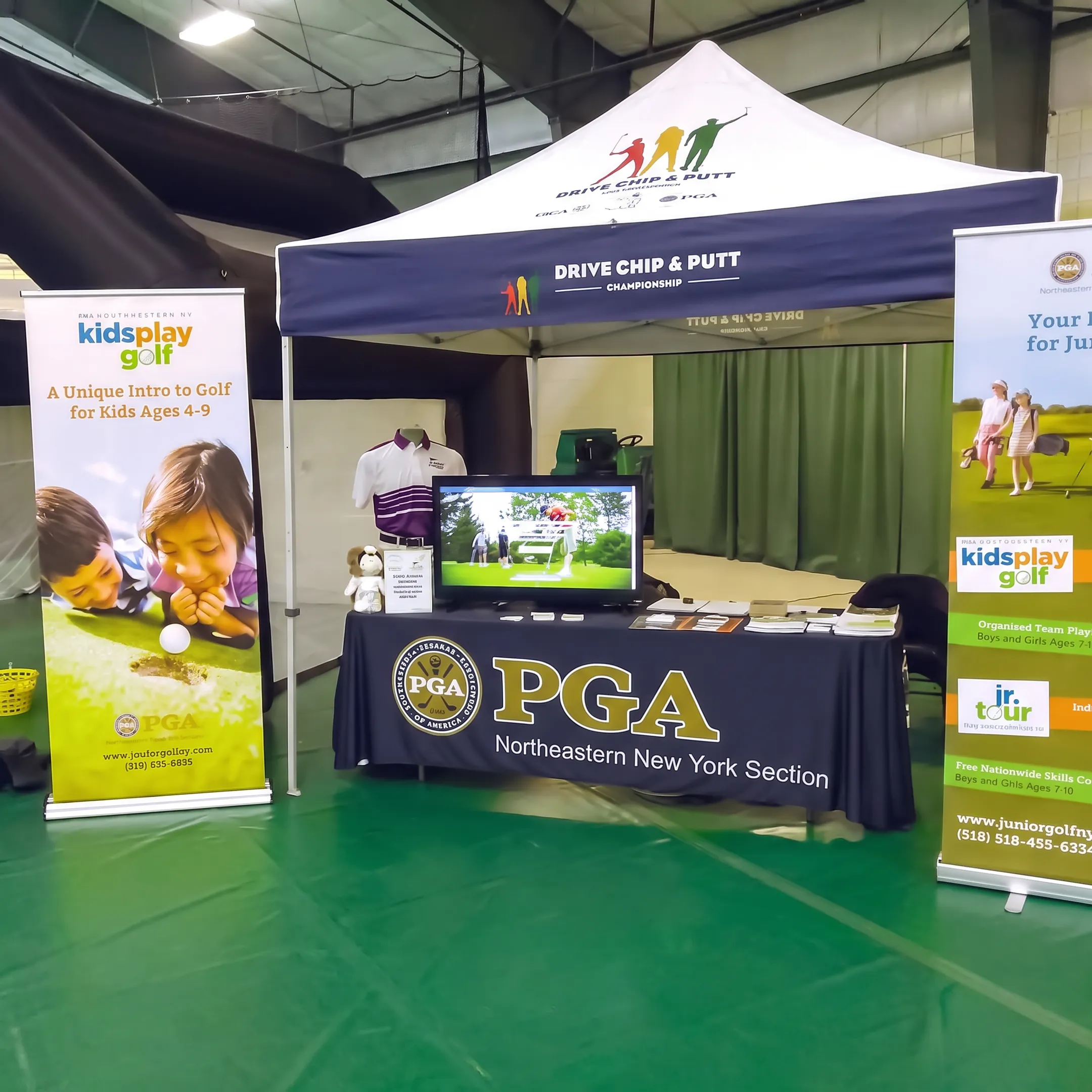 Custom trade show exhibit with branded graphics and display elements