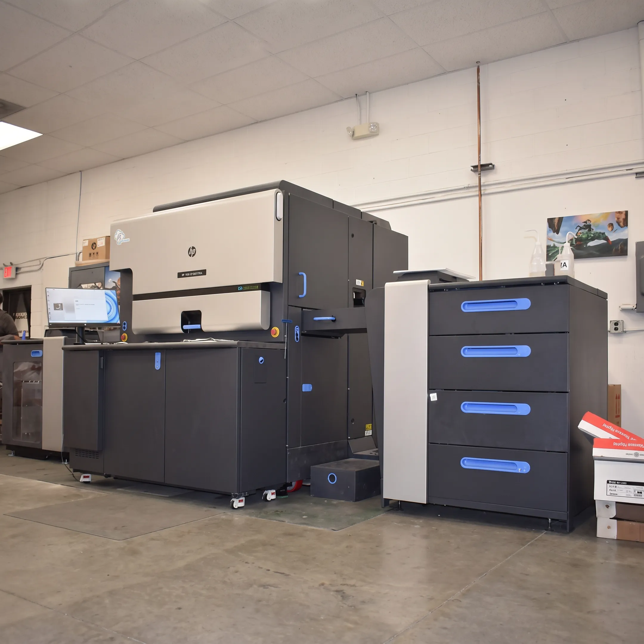 Digital XPress team preparing personalized mail pieces for USPS processing