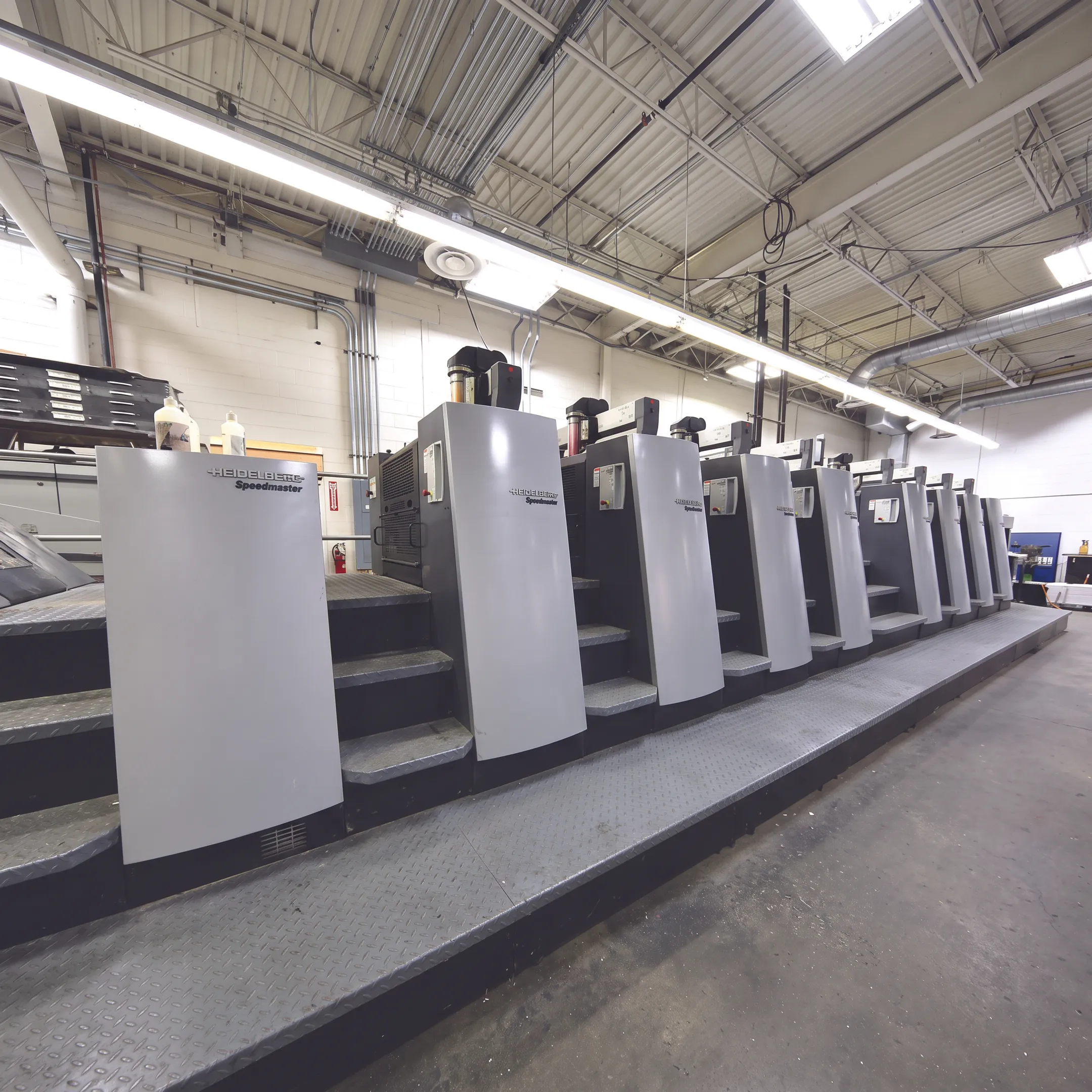 Commercial printing team producing branded business materials