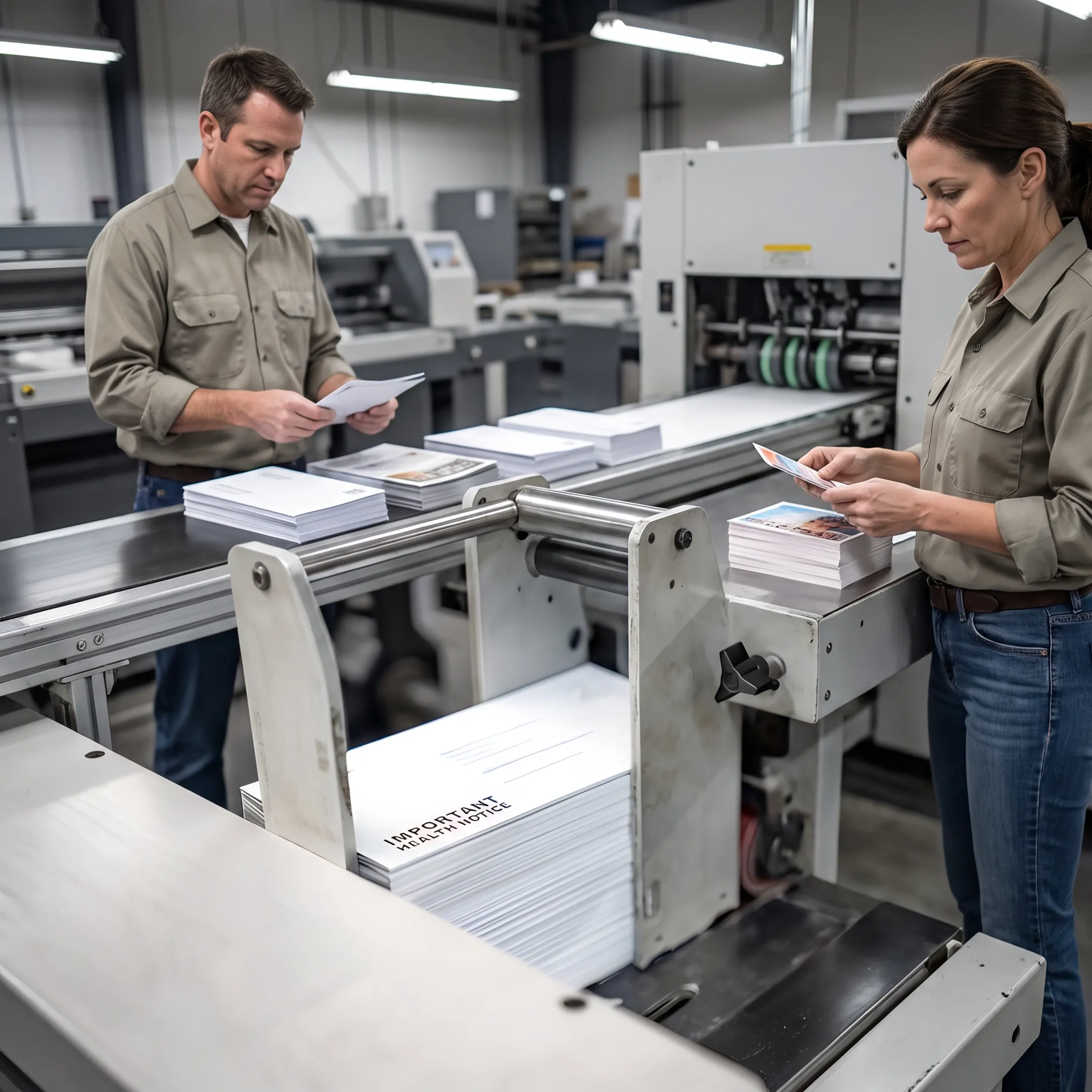Direct mail pieces being prepared for a New York campaign