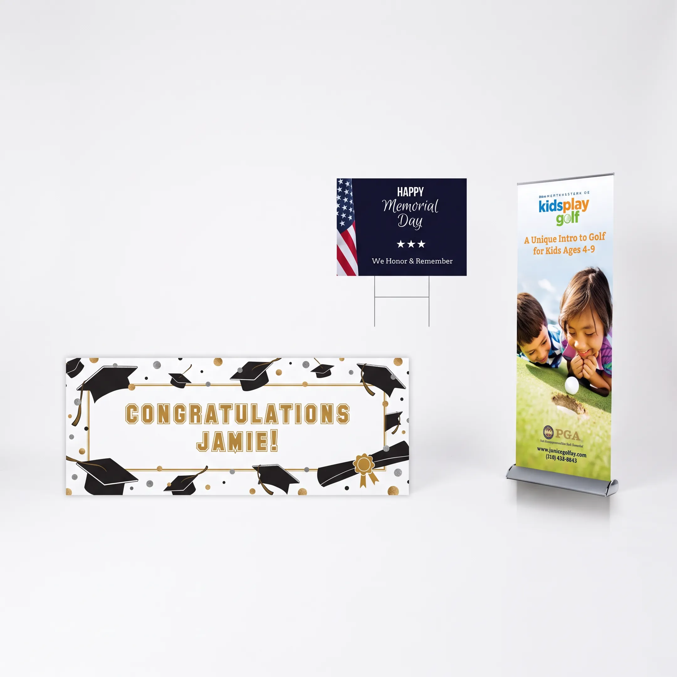 Branded corporate brochures and graphics being prepared for commercial printing